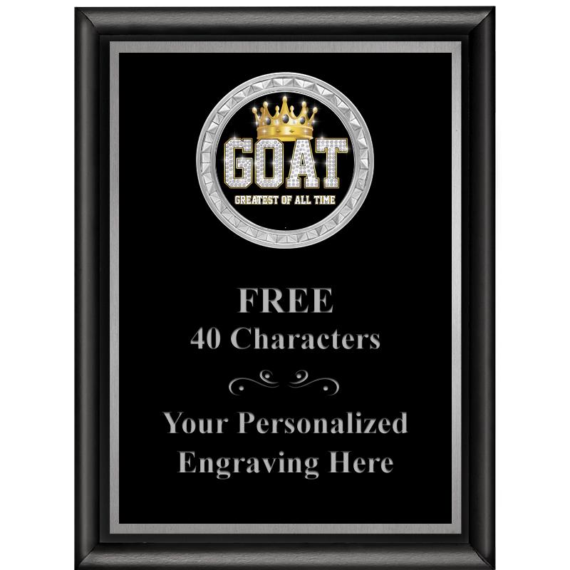 6X8 BLK SHINY EXEC INS PLQ SV