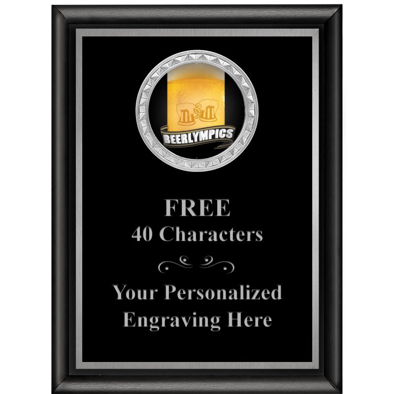 6X8 BLK SHINY EXEC INS PLQ SV