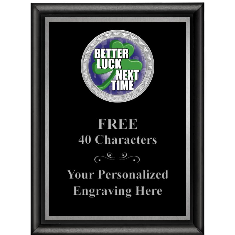 6X8 BLK SHINY EXEC INS PLQ SV