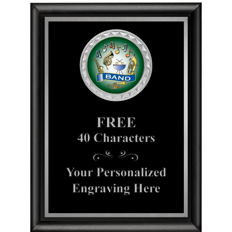 6X8 BLK SHINY EXEC INS PLQ SV