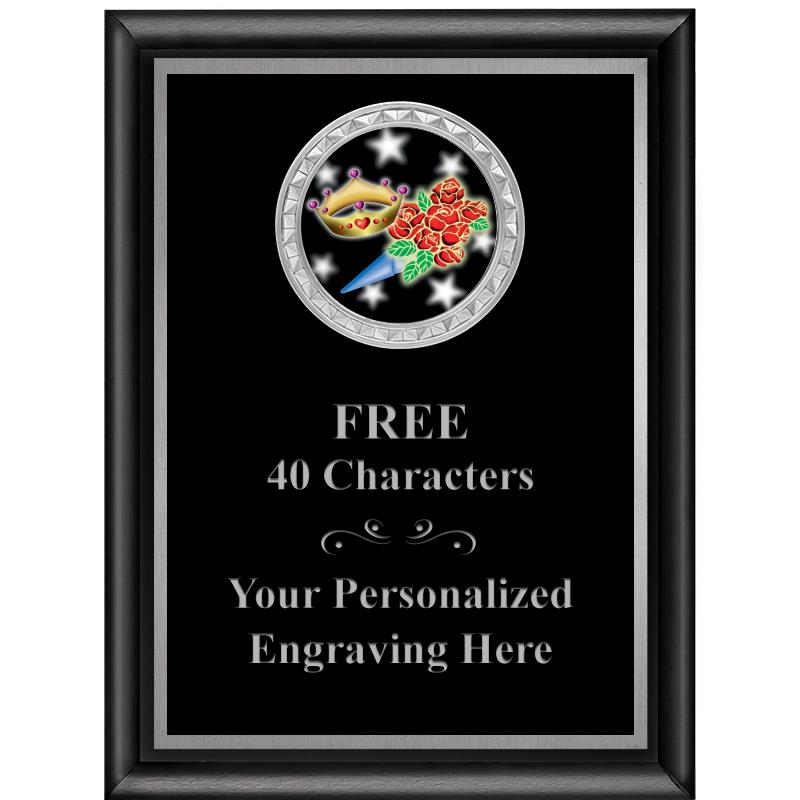 6X8 BLK SHINY EXEC INS PLQ SV