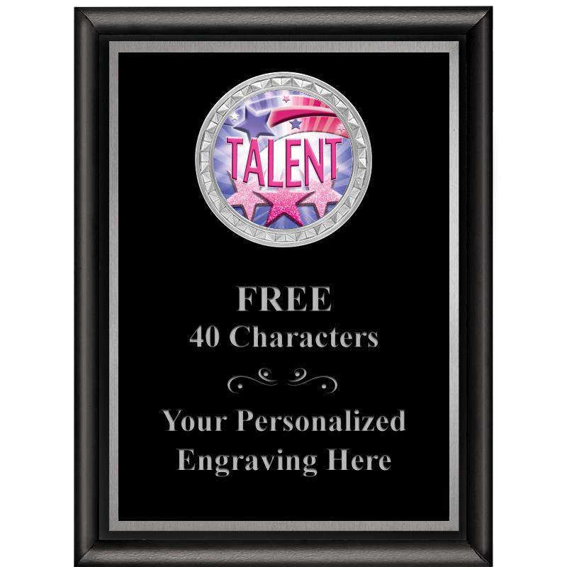 6X8 BLK SHINY EXEC INS PLQ SV