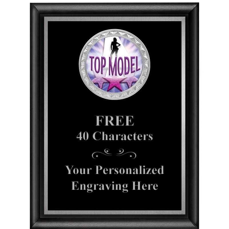 6X8 BLK SHINY EXEC INS PLQ SV