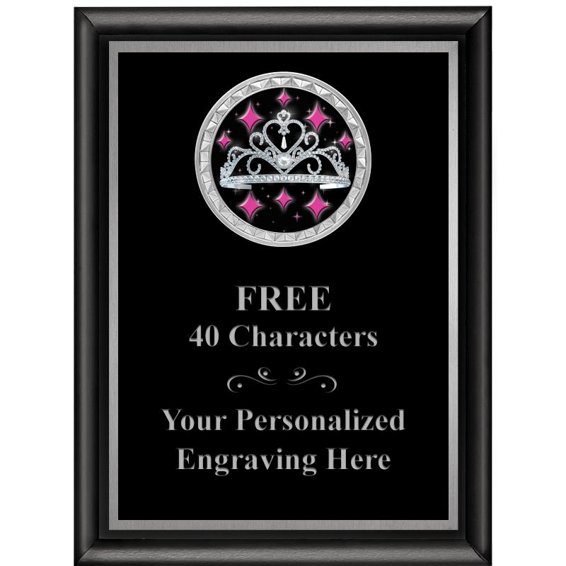 6X8 BLK SHINY EXEC INS PLQ SV