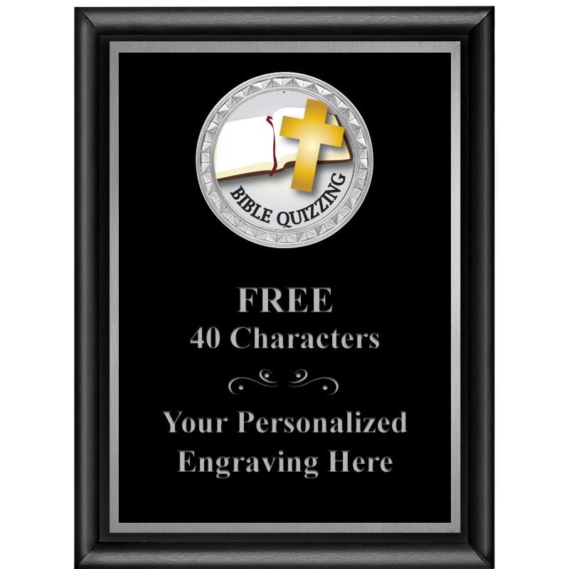 6X8 BLK SHINY EXEC INS PLQ SV