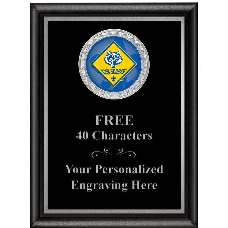 6X8 BLK SHINY EXEC INS PLQ SV