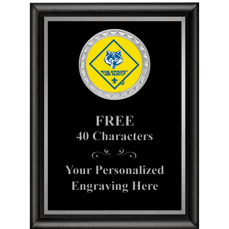 6X8 BLK SHINY EXEC INS PLQ SV