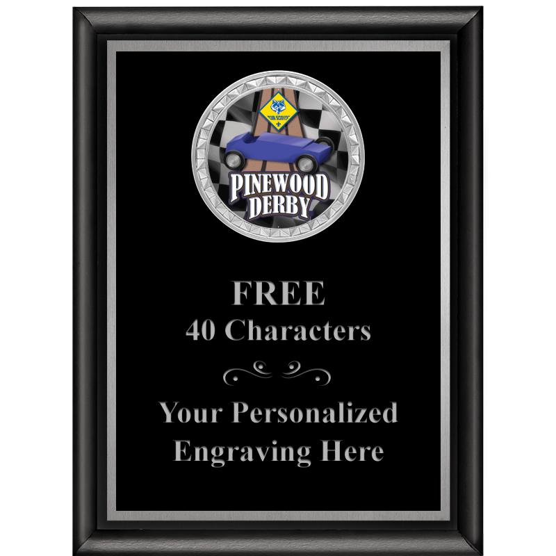 6X8 BLK SHINY EXEC INS PLQ SV