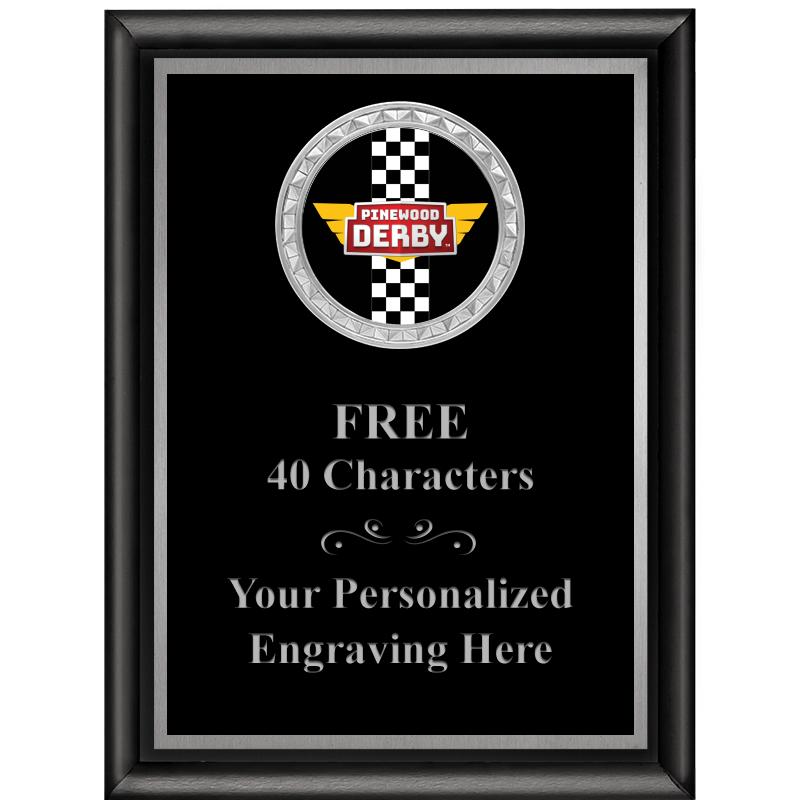 6X8 BLK SHINY EXEC INS PLQ SV