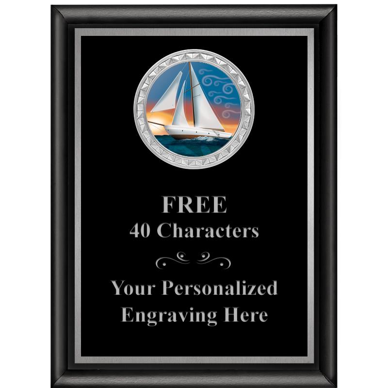 6X8 BLK SHINY EXEC INS PLQ SV