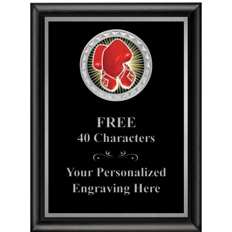 6X8 BLK SHINY EXEC INS PLQ SV