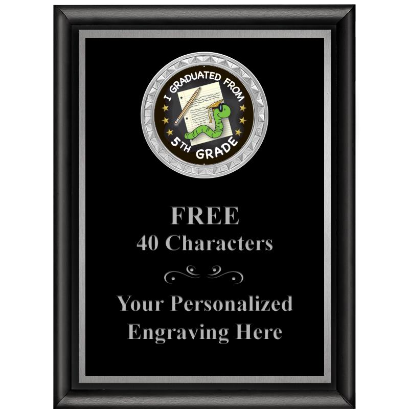 6X8 BLK SHINY EXEC INS PLQ SV