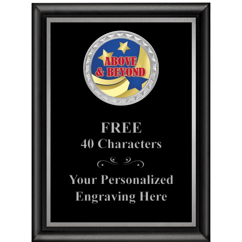 6X8 BLK SHINY EXEC INS PLQ SV