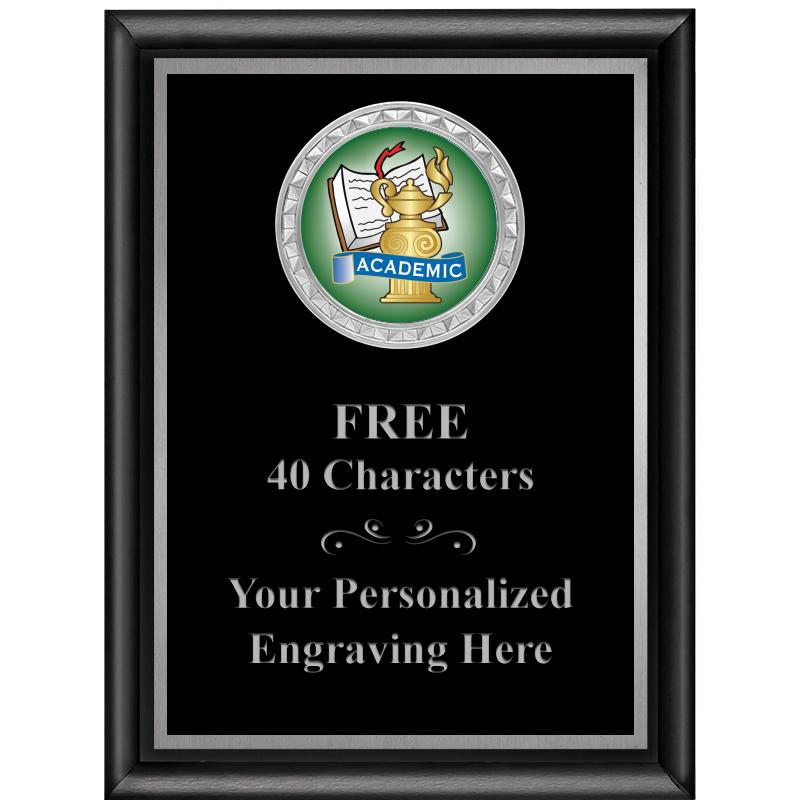 6X8 BLK SHINY EXEC INS PLQ SV