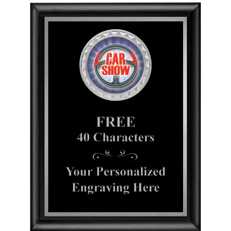 6X8 BLK SHINY EXEC INS PLQ SV