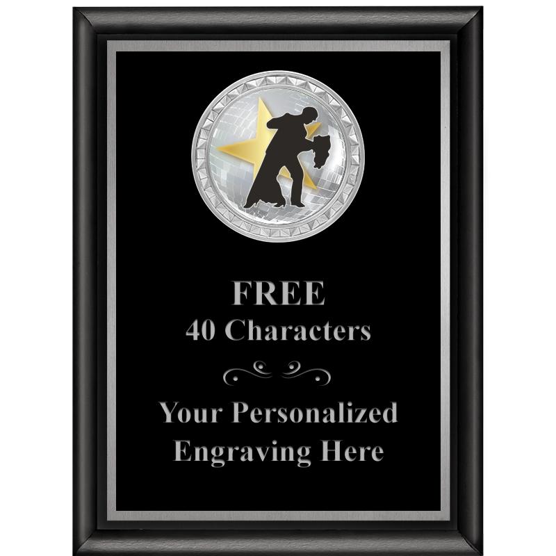 6X8 BLK SHINY EXEC INS PLQ SV