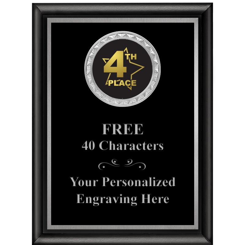 6X8 BLK SHINY EXEC INS PLQ SV