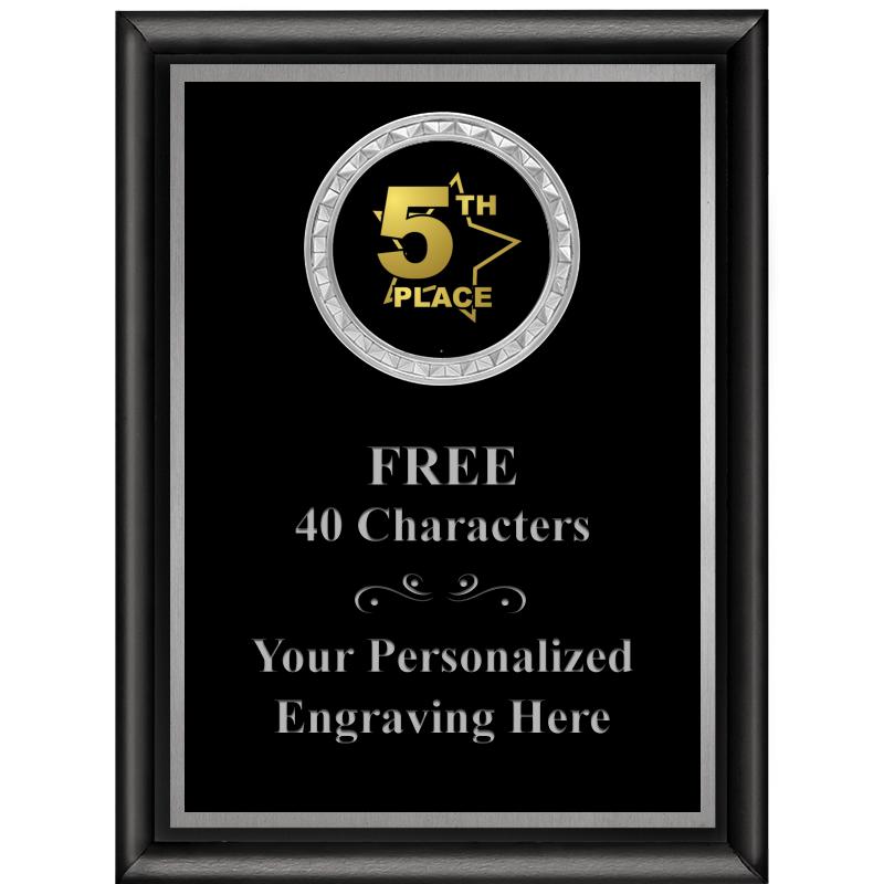 6X8 BLK SHINY EXEC INS PLQ SV