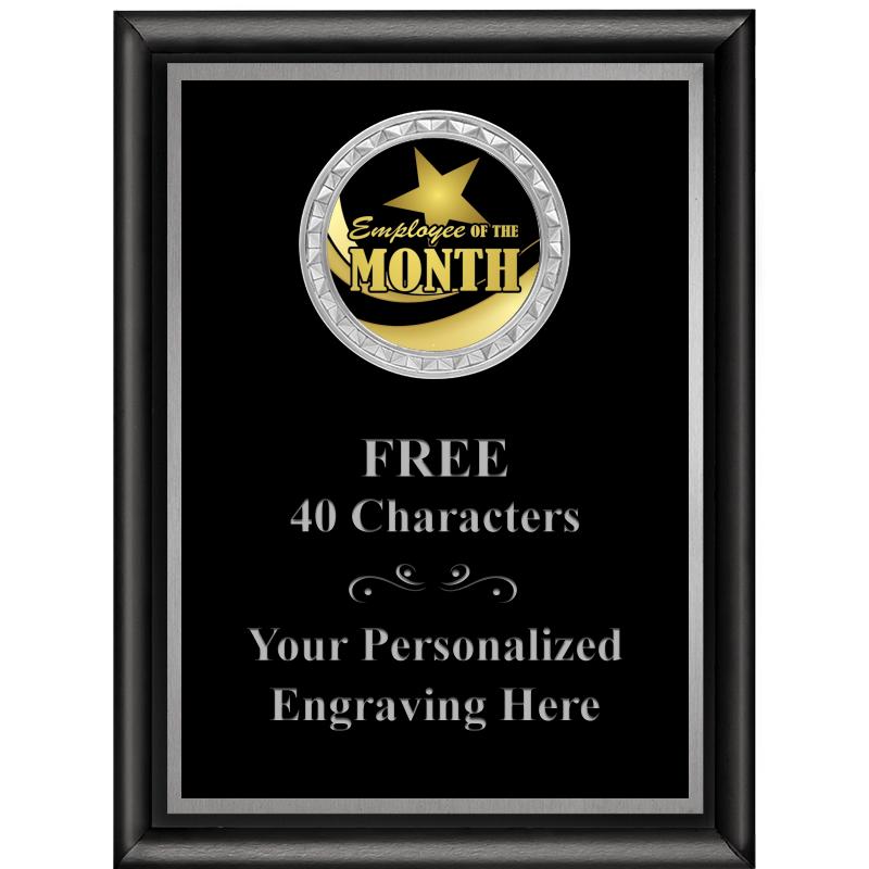 6X8 BLK SHINY EXEC INS PLQ SV