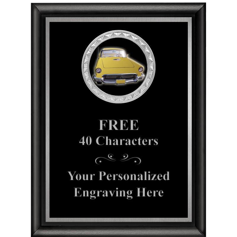 6X8 BLK SHINY EXEC INS PLQ SV