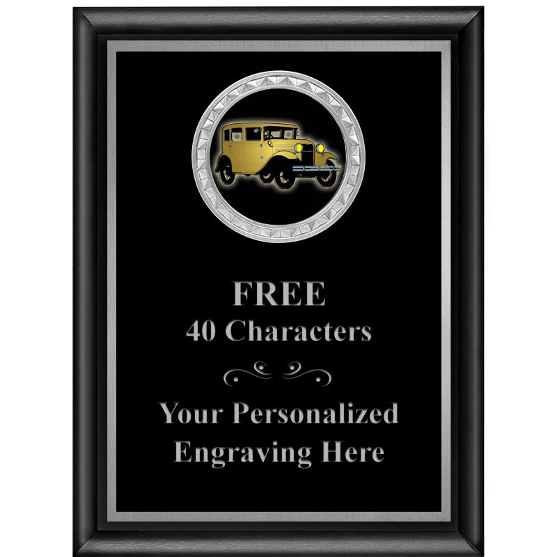 6X8 BLK SHINY EXEC INS PLQ SV