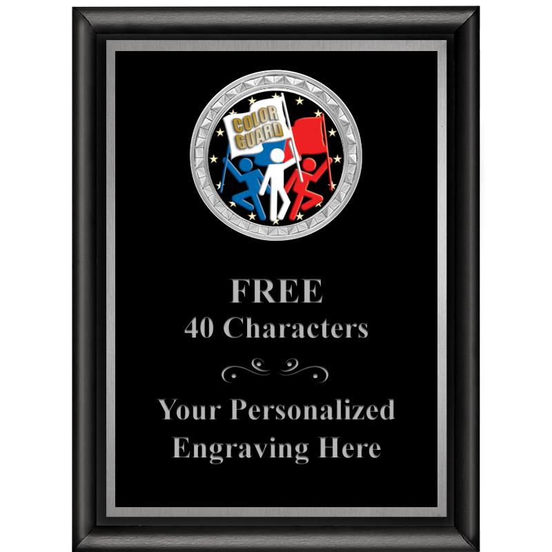 6X8 BLK SHINY EXEC INS PLQ SV