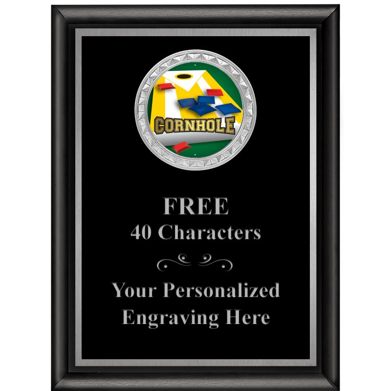 6X8 BLK SHINY EXEC INS PLQ SV