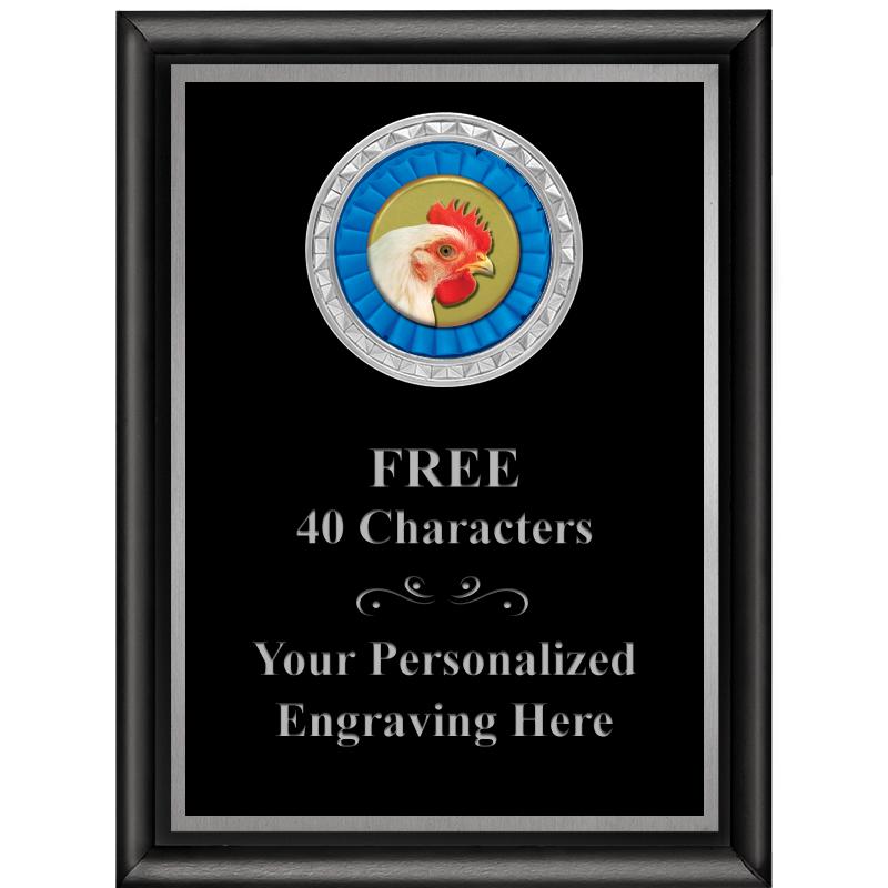 6X8 BLK SHINY EXEC INS PLQ SV