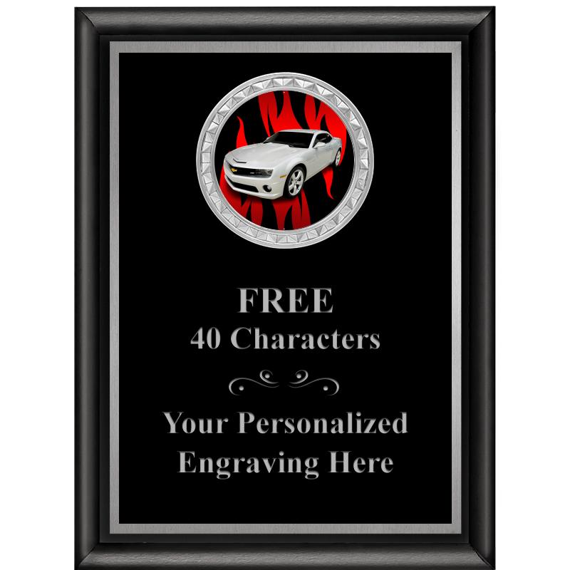 6X8 BLK SHINY EXEC INS PLQ SV