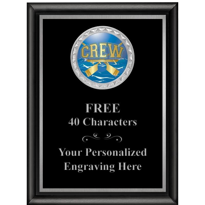 6X8 BLK SHINY EXEC INS PLQ SV