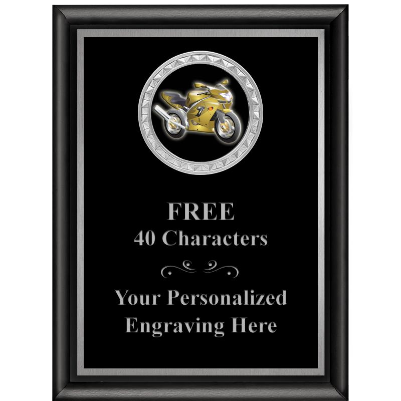 6X8 BLK SHINY EXEC INS PLQ SV