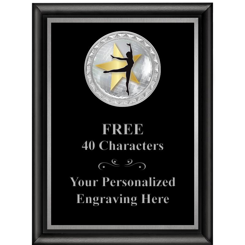 6X8 BLK SHINY EXEC INS PLQ SV