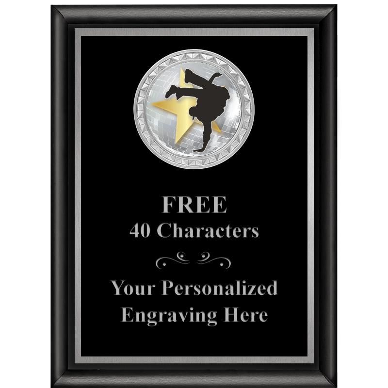 6X8 BLK SHINY EXEC INS PLQ SV