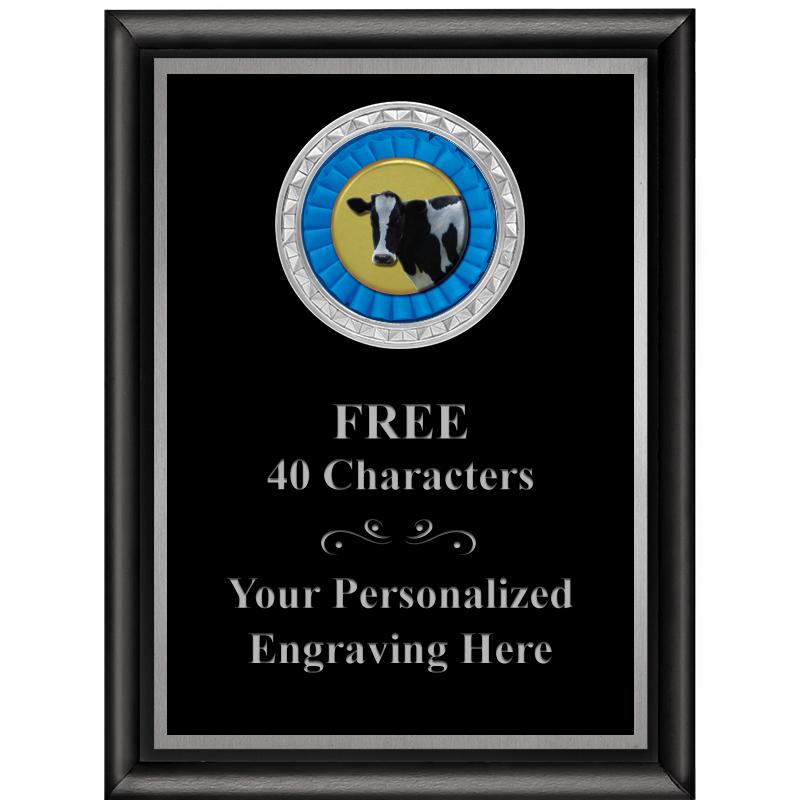 6X8 BLK SHINY EXEC INS PLQ SV