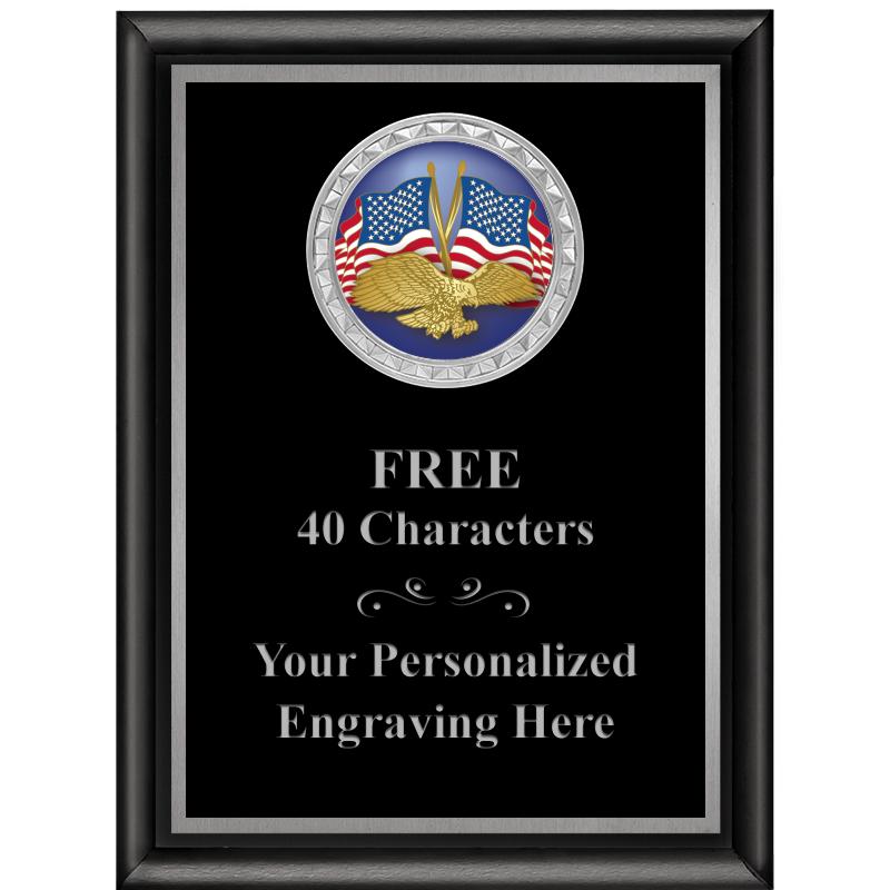 6X8 BLK SHINY EXEC INS PLQ SV