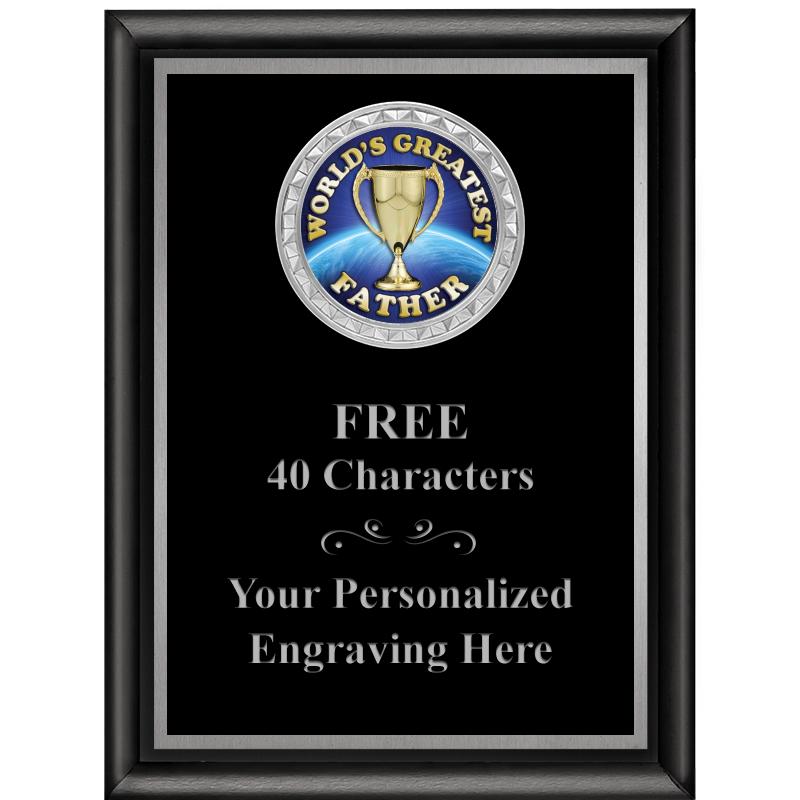 6X8 BLK SHINY EXEC INS PLQ SV