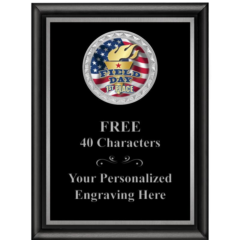 6X8 BLK SHINY EXEC INS PLQ SV