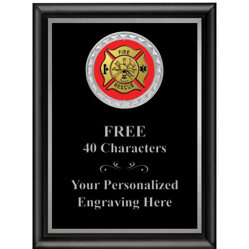 6X8 BLK SHINY EXEC INS PLQ SV