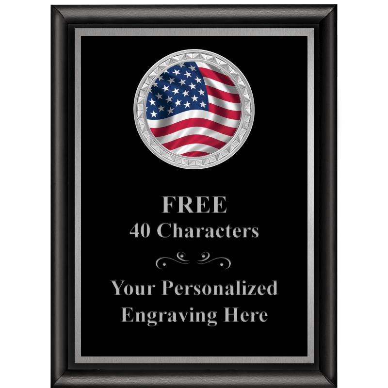 6X8 BLK SHINY EXEC INS PLQ SV