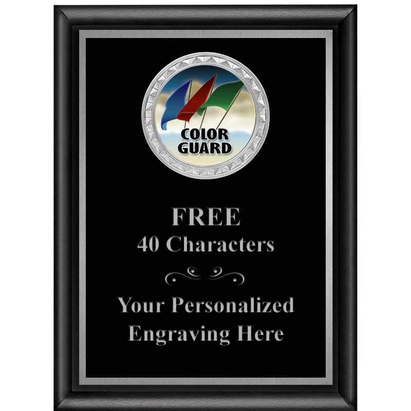 6X8 BLK SHINY EXEC INS PLQ SV