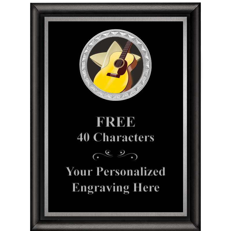 6X8 BLK SHINY EXEC INS PLQ SV