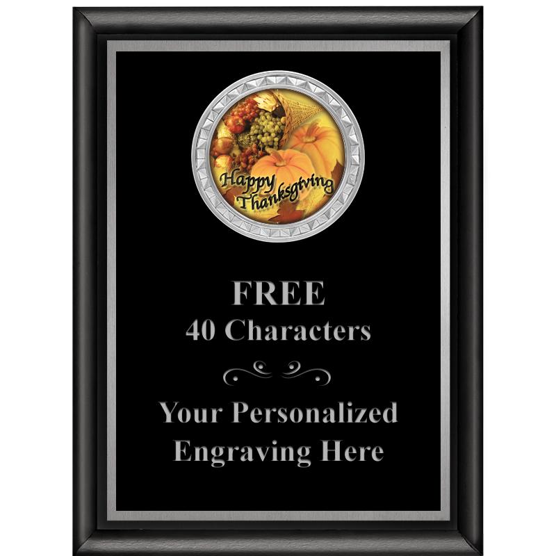 6X8 BLK SHINY EXEC INS PLQ SV