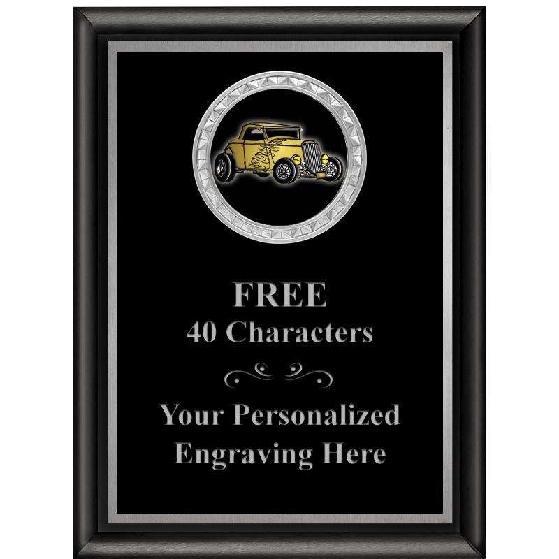 6X8 BLK SHINY EXEC INS PLQ SV