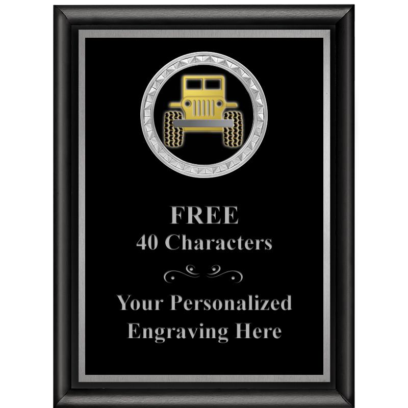 6X8 BLK SHINY EXEC INS PLQ SV