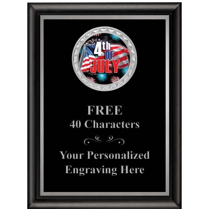 6X8 BLK SHINY EXEC INS PLQ SV