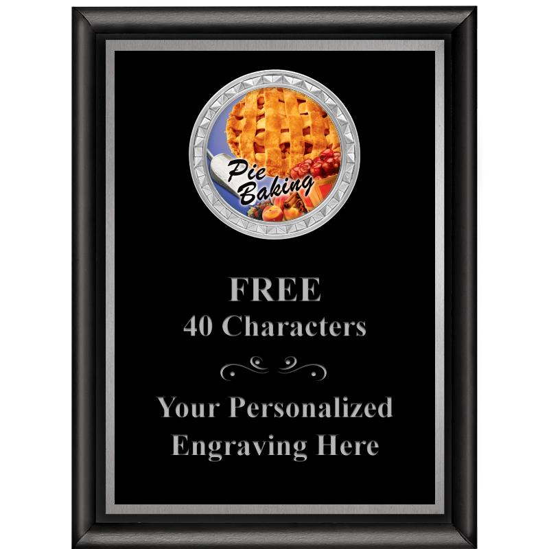 6X8 BLK SHINY EXEC INS PLQ SV