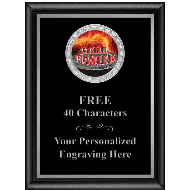 6X8 BLK SHINY EXEC INS PLQ SV