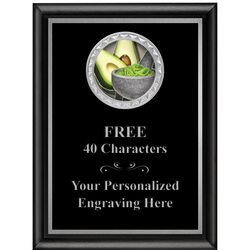 6X8 BLK SHINY EXEC INS PLQ SV