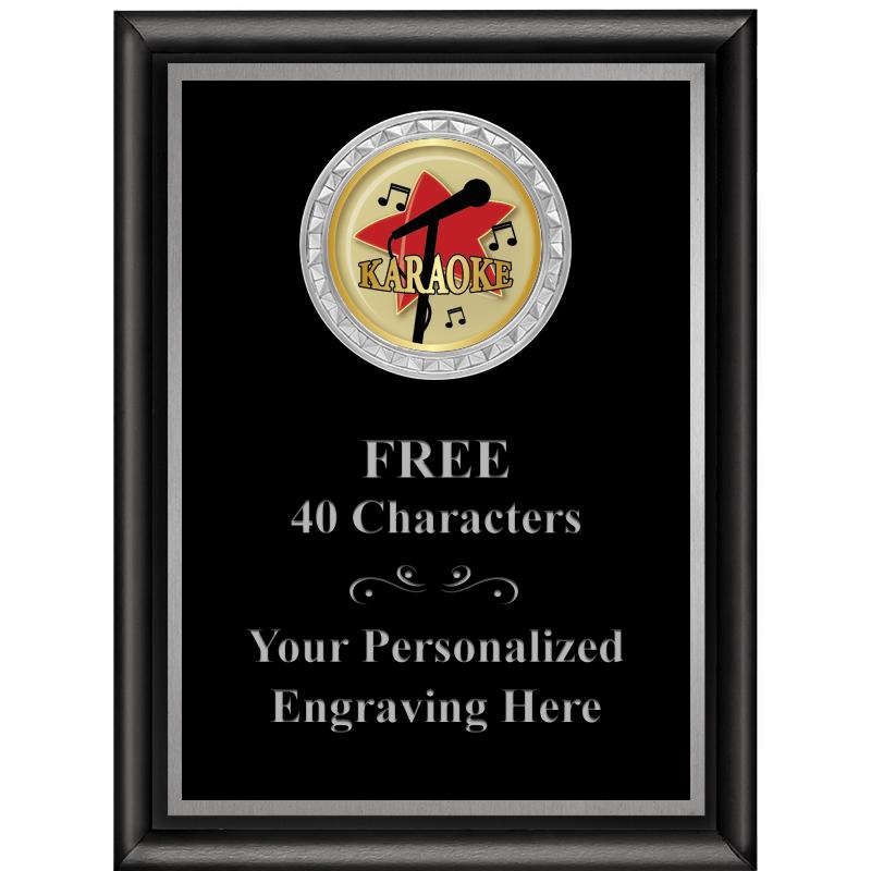 6X8 BLK SHINY EXEC INS PLQ SV