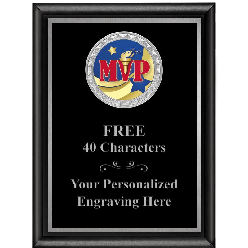 6X8 BLK SHINY EXEC INS PLQ SV